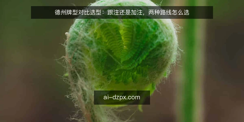 德州牌型对比选型：跟注还是加注，两种路线怎么选 — 场景设定：一手需要判断德州牌型的牌局 配图